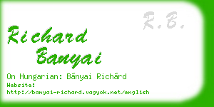 richard banyai business card