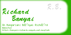 richard banyai business card